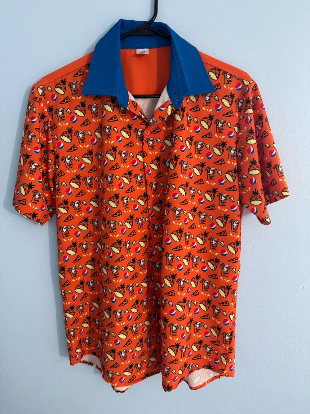 Little Caesars Pineapple Orange Hawaiian Shirt - Medium